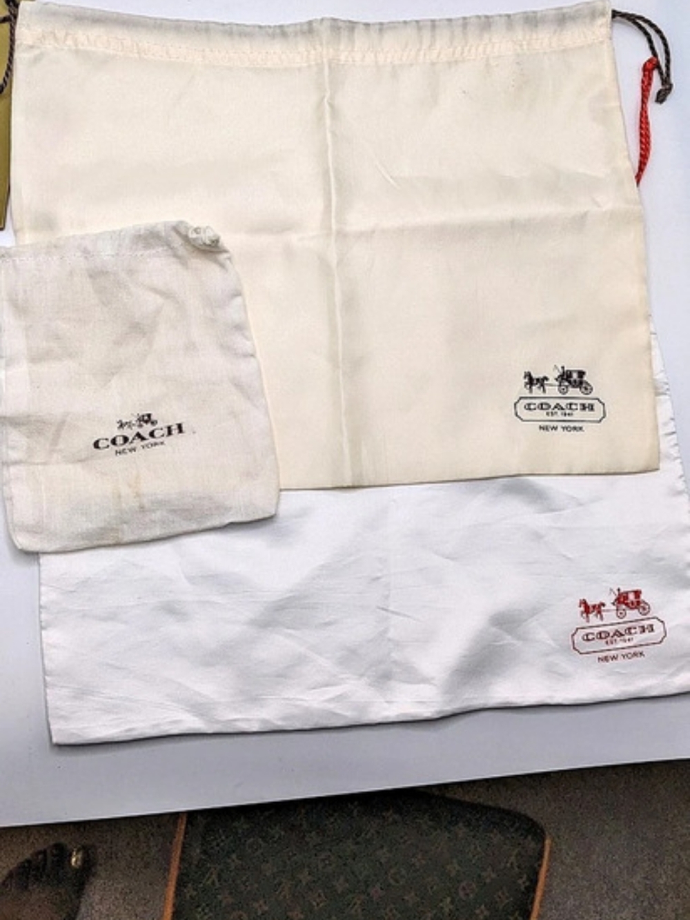 Coach Dust Bag Bundle – 3 Logo Storage Pouches